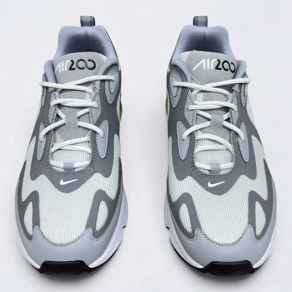 Nike Air Max 200 Pure Platinum Volt Sneakers Women's 10 Grey Lime AT6175-002
